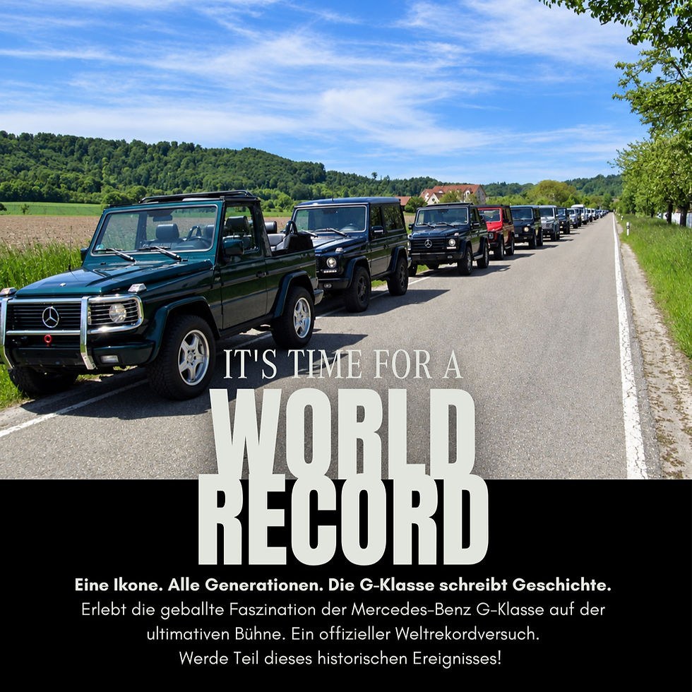 Titelbild: 40 Jahre Mercedes-Benz Geländewagen-Club – Weltrekordversuch 2027