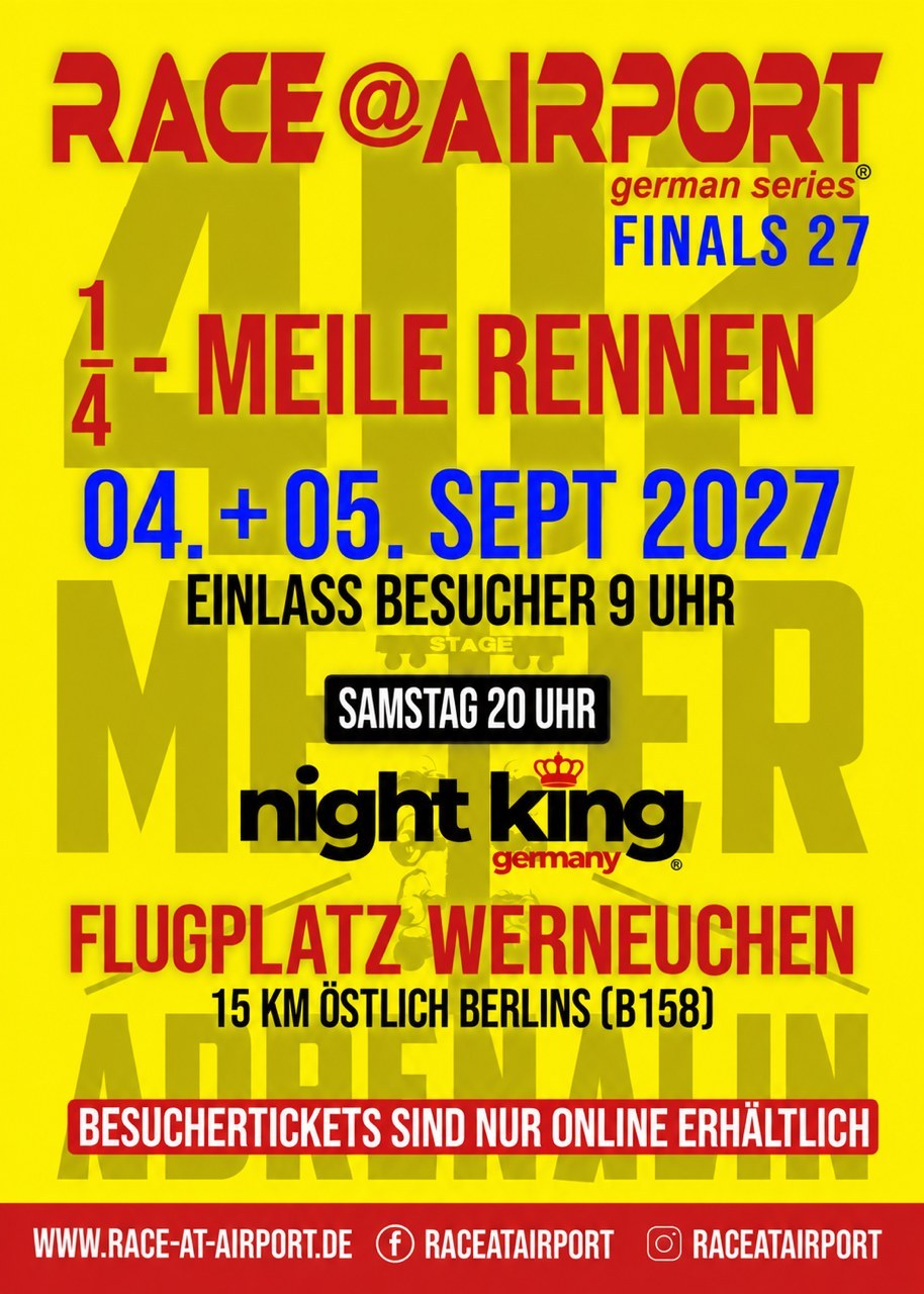 Titelbild: Race @ Airport German Series Finals / Night King Germany / Nations Team Trophy 2027